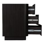 Povera 3 Drawer Nightstand Black JD-1063-02 JD 1063 02 05