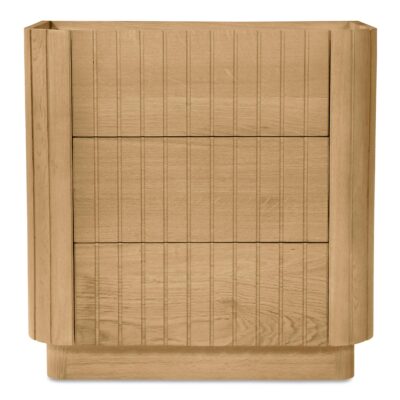 Povera 3 Drawer Nightstand Natural Oak
