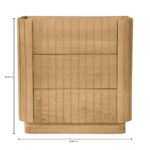 Povera 3 Drawer Nightstand Natural Oak JD-1063-24 JD 1063 24 70