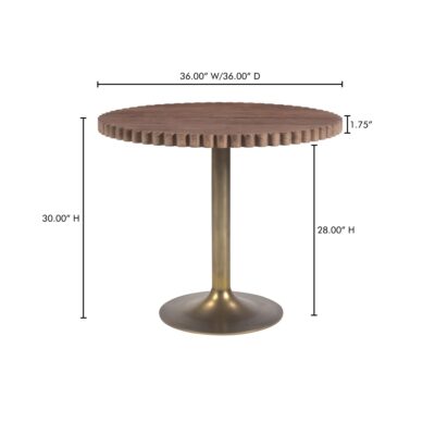 Nomi Cafe Table Brown 25 Nomi Cafe Table Brown JD-1066-03-0 JD 1066 03 0 70