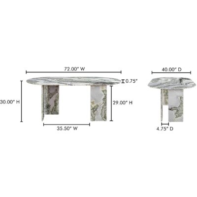 Celia Oval Dining Table Green Onyx Marble JD-1075-16-0 JD 1075 16 0 70