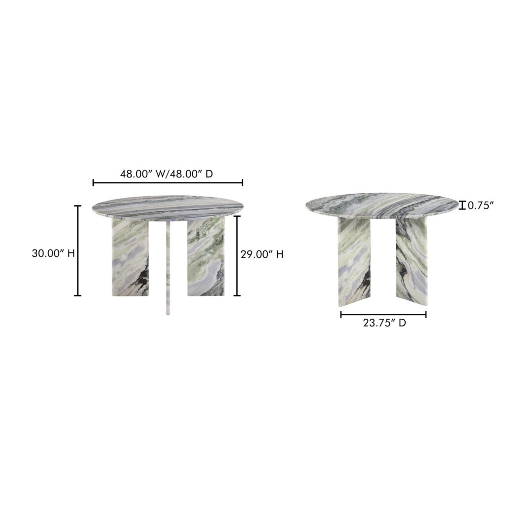 Celia Round Dining Table Green Onyx Marble - Image 11