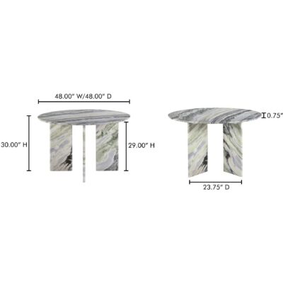 Celia Round Dining Table Green Onyx Marble JD-1076-16-0 JD 1076 16 0 70