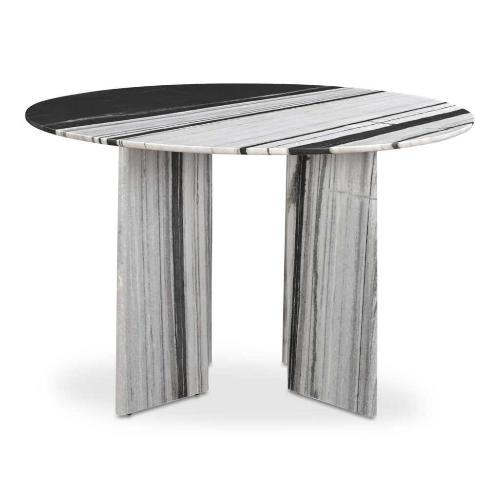 Celia Round Dining Table Panda Marble - Image 3