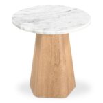 Evelyn Accent Table Ashen Gray Matrix Marble JD-1091-18-0 JD 1091 18 0 01