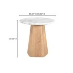 Evelyn Accent Table Ashen Gray Matrix Marble JD-1091-18-0 JD 1091 18 0 70