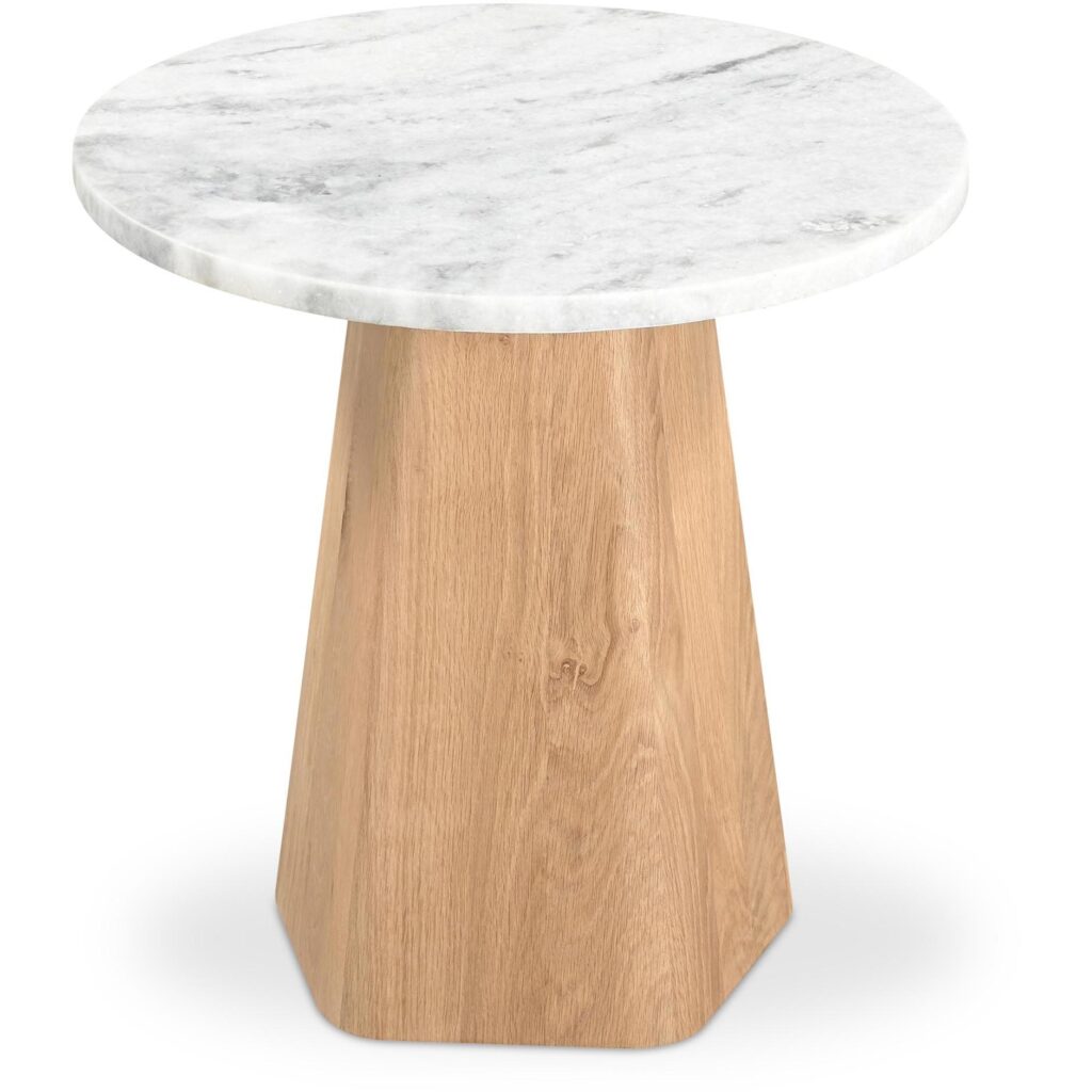 Evelyn Accent Table Ashen Gray Matrix Marble - Image 3