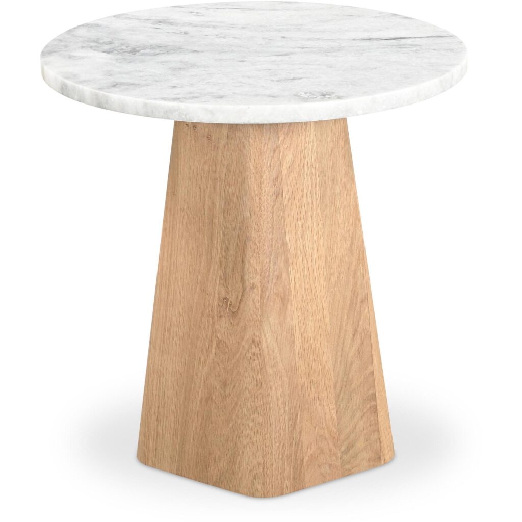 Evelyn Accent Table Ashen Gray Matrix Marble - Image 2