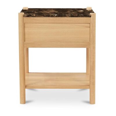 Elio Nightstand Dark Emperador Marble JD-1104-20 JD 1104 20 Elio back shadsilo