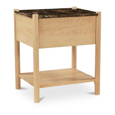 Elio Nightstand Dark Emperador Marble