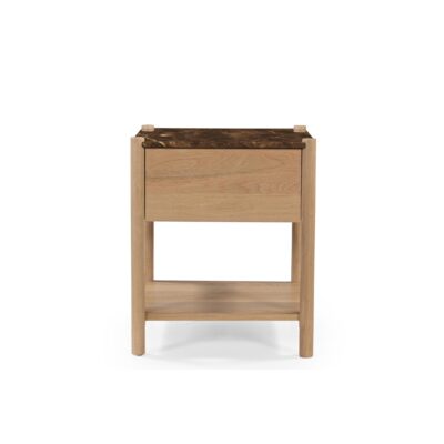 Elio Nightstand Dark Emperador Marble