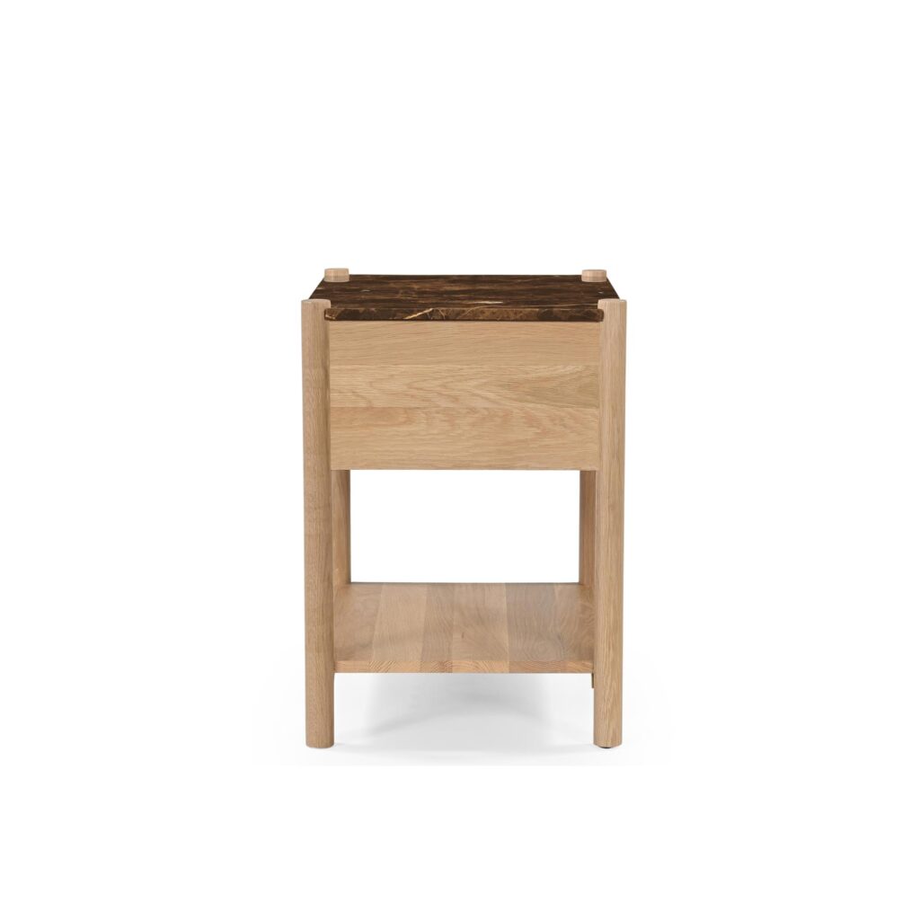 Elio Nightstand Dark Emperador Marble - Image 3
