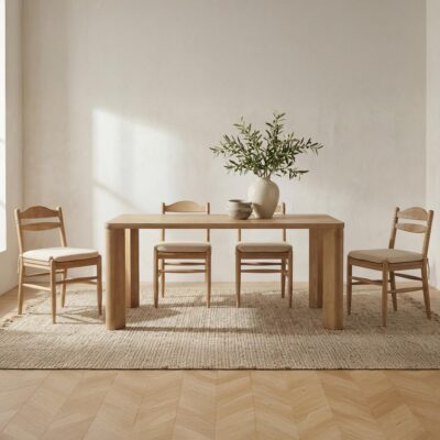 Segment Dining Table Wood Small Heritage Brown JD-1107-20-0 JD 1107 20 0 01