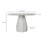 Templo Outdoor Dining Table Antique White JK-1010-18-0 JK 1010 18 70