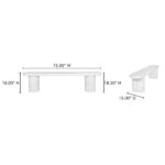 Eris Outdoor Dining Bench JK-1012-18-0 JK 1012 18 0 70