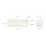 Koba Sofa Maya White JM-1001-18 JM 1001 18 70