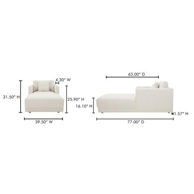 Bryn Chaise Oyster 15 Bryn Chaise Oyster JM-1026-05 JM 1026 05 70