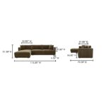 Bryn Sectional Left Heritage Cedar Green JM-1027-27-L-0 JM 1027 27 L 0 70