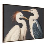 Two Cranes Framed Painting JQ-1043-37 JQ 1043 37 Two Cranes diagR shadsilo