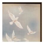 Flock Framed Painting JQ-1044-37 JQ 1044 37 Flock closeup shadsilo