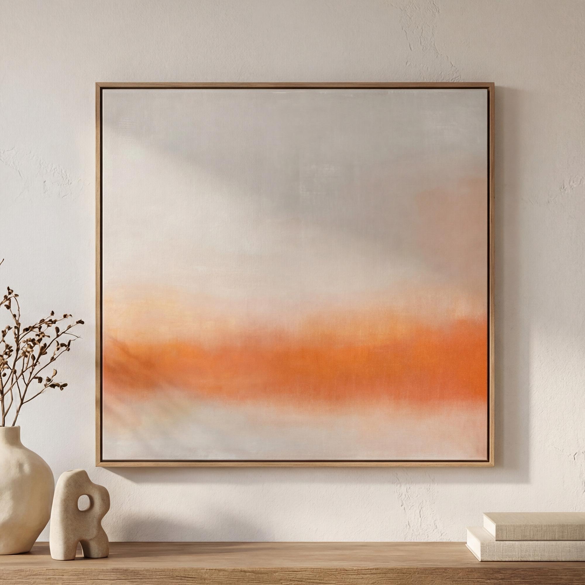 Morning Light Framed Painting Soft Orange 5 Morning Light Framed Painting Soft Orange - Image 5
