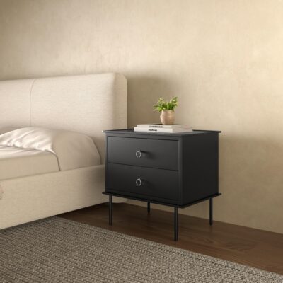 Reagan Nightstand Black 24 Reagan Nightstand Black JU-1006-02 JU 1006 02 11