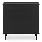 Reagan 3 Drawer Nightstand Black JU-1007-02 JU 1007 02 03