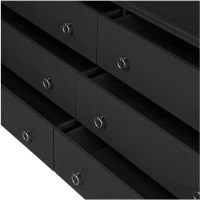 Reagan 6 Drawer Dresser Black 19 Reagan 6 Drawer Dresser Black JU-1008-02 JU 1008 02 08