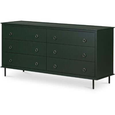 Reagan 6 Drawer Dresser Deep Green 12 Reagan 6 Drawer Dresser Deep Green JU-1008-27 JU 1008 27 01