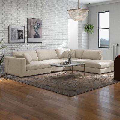 Joelle2 Right Facing Sectional 74629 Joelle Sectional Axel Beige Lifestyle