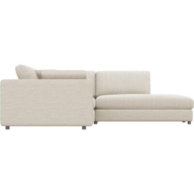 Joelle2 Right Facing Sectional 74629 Joelle Sectional Axel Beige Side White