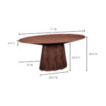 Otago Oval Dining Table Walnut KC-1007-03-0 KC 1007 03 70