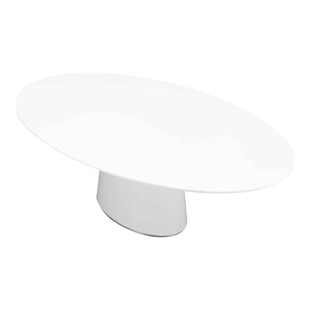 Otago Oval Dining Table White - Image 2