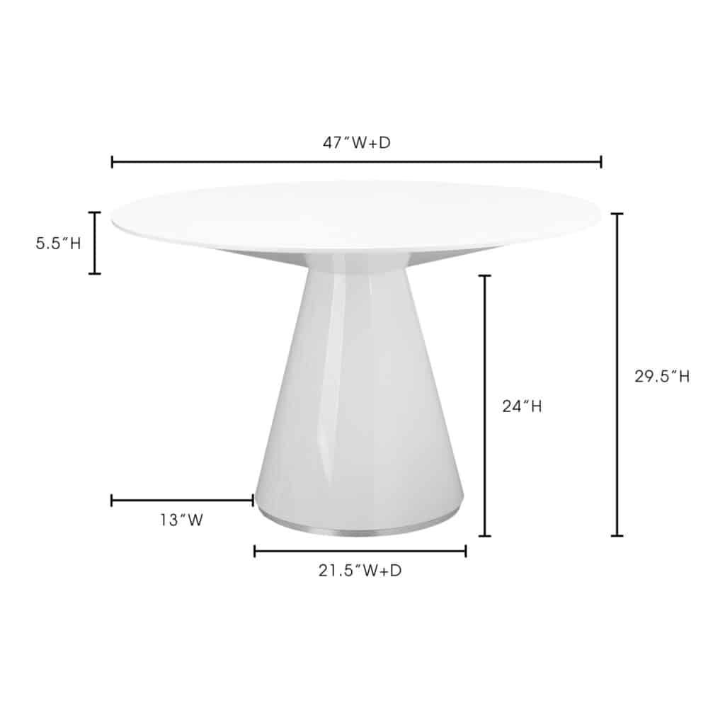 Otago Dining Table Round White KC-1028-18-0 KC 1028 18 70