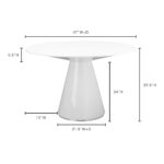 Otago Dining Table Round White KC-1028-18-0 KC 1028 18 70