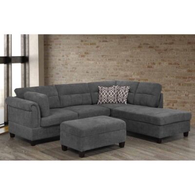 Brassex Sectional with Ottoman