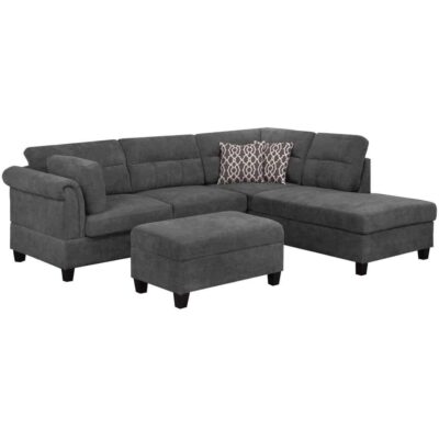 Brassex Sectional with Ottoman