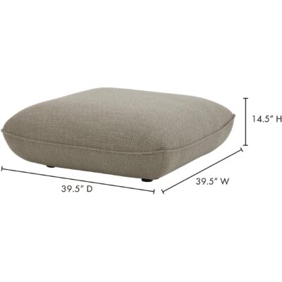 Zeppelin Ottoman Speckled Pumice 15 Zeppelin Ottoman Speckled Pumice KQ-1014-15 KQ 1014 15 70