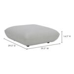 Zeppelin Ottoman Salt Stone White KQ-1014-18 KQ 1014 18 70