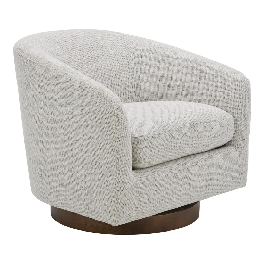 Oscy Swivel Chair Splashed White - Image 2