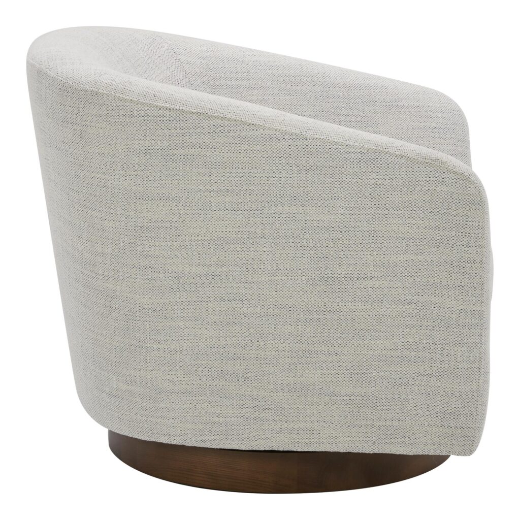 Oscy Swivel Chair Splashed White - Image 3