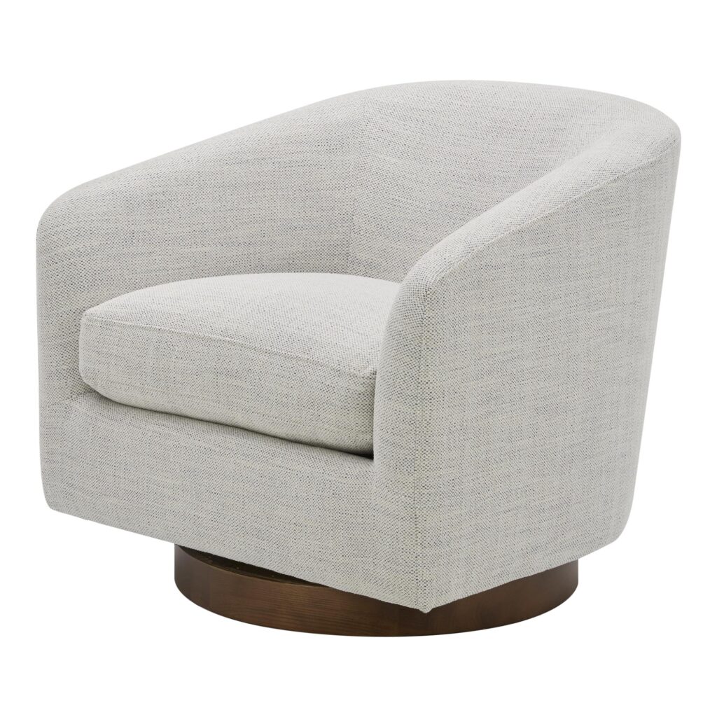 Oscy Swivel Chair Splashed White - Image 5