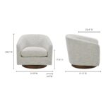 Oscy Swivel Chair Splashed White KQ-1015-05-CAN KQ 1015 05 70