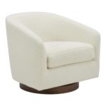 Oscy Swivel Chair Vegan Shearling White KQ-1015-24-CAN KQ 1015 24 01