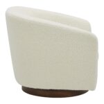 Oscy Swivel Chair Vegan Shearling White KQ-1015-24-CAN KQ 1015 24 02