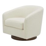 Oscy Swivel Chair Vegan Shearling White KQ-1015-24-CAN KQ 1015 24 04