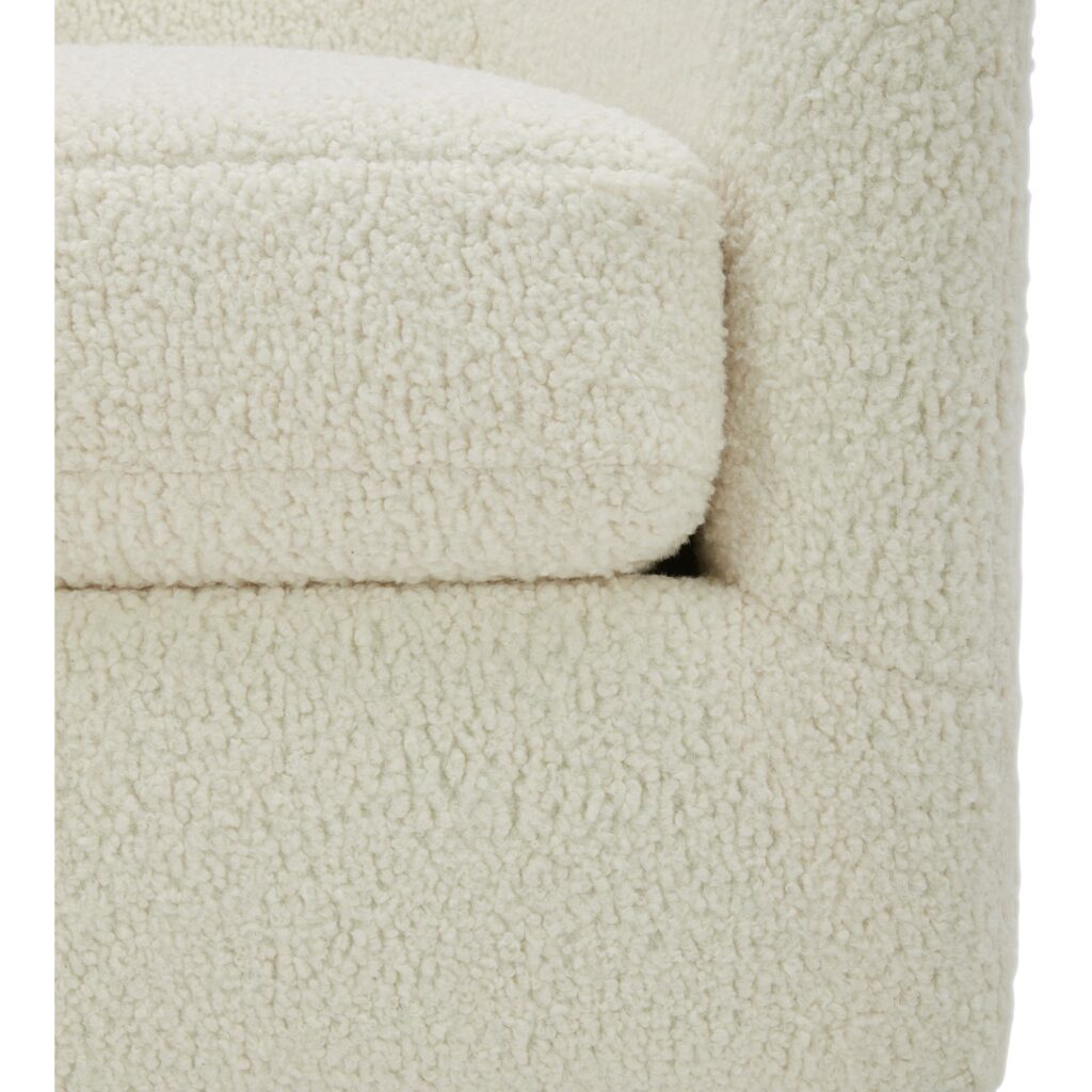 Oscy Swivel Chair Vegan Shearling White - Image 7
