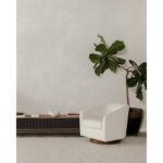 Oscy Swivel Chair Vegan Shearling White KQ-1015-24-CAN KQ 1015 24 31