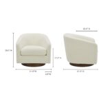 Oscy Swivel Chair Vegan Shearling White KQ-1015-24-CAN KQ 1015 24 70