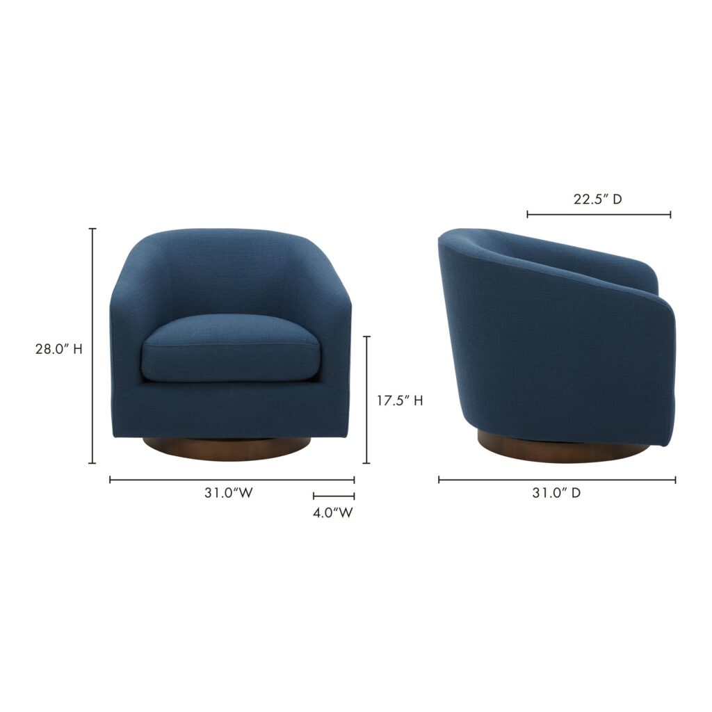 Oscy Swivel Chair Dark Atlantic - Image 13